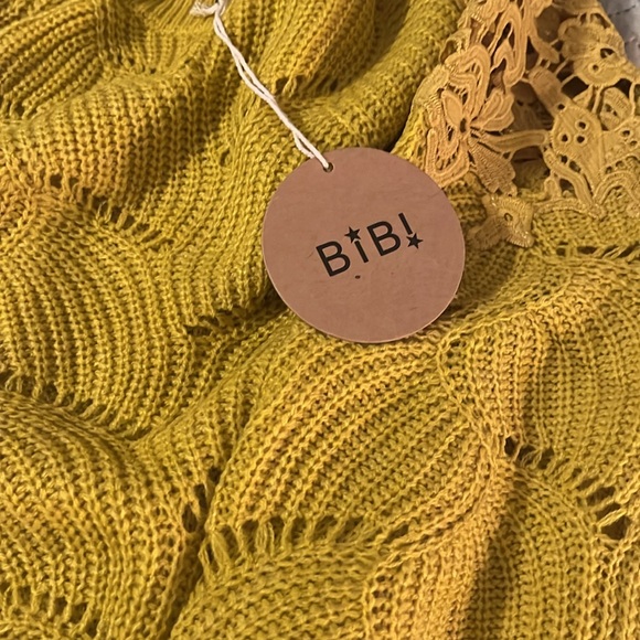 Mustard/yellow sweater. Bust is ~23 flat. Length ~29in. - Picture 4 of 4